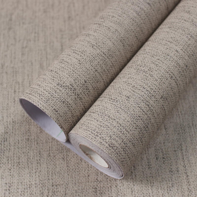 WADILE Grasscloth Peel and Stick Wallpaper 15.7in x 78.7in  Textured Contact Paper for Cabinets  Faux Linen Wall Paper Pull and Stick  Fabric Vinyl Wallpaper Self Adhesive Gray Yellow - Image 1